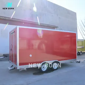 Nuovo nato di alta qualità completamente attrezzature Fast Food crêpe Bbq Mobile camion cibo rimorchio concessione per la vendita