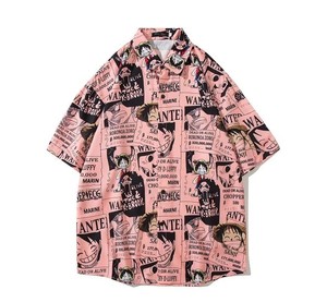 Camisa <span class=keywords><strong>Casual</strong></span> Personalizada para <span class=keywords><strong>Hombre</strong></span>, <span class=keywords><strong>Manga</strong></span> <span class=keywords><strong>Corta</strong></span>, Impresión 3D, Estilo Japonés One Piece, Hip Hop Urbano - Product Image 2