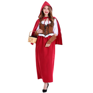 Disfraz de Caperucita Roja para mujer al por mayor, disfraz de Carnaval y Halloween - Product Image 3