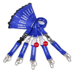 Factory Custom <b>Polyester</b> Aviation A320 AIRBUS Neck Strap <b>Lanyard</b> Customized <b>Lanyard</b> Aviation Gift - Product Image 1