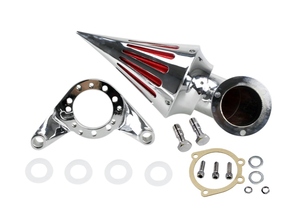 Kit filtre d'admission d'air pour Harley Davidson, universel avec couvercle de pointe chromé de moto, carburateur Delphi v-twin - Product Image 3