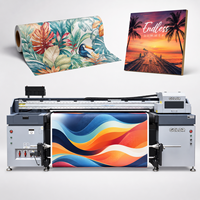 Imprimante jet d'encre hybride UV W-1800 1820 mm pour I3200, pour enseignes publicitaires, film PET, acrylique et panneaux en bois