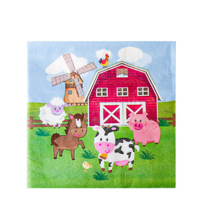Decoraciones para Fiesta de Cumpleaños de <span class=keywords><strong>Granja</strong></span> Lechera, Artículos para Fiesta de Animales, Platos de Papel, Servilletas, Vasos, Manteles, Cajas de Dulces, Juego de Vajilla - Product Image 3