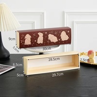 Boîte cadeau minimaliste à thème de dessin animé, étanche, pour gâteaux de lune du Festival de la Mi-Automne, boîte à tiroir pour desserts et pâtisseries