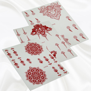 Chất Lượng Cao Không Thấm Nước Tạm Thời Henna Hình Xăm Stencil Phong Cách Khuôn Mặt Sexy Ứng Dụng Trên Cơ Thể Màu Trắng Giấy Mới Thời Trang Xu Hướng - Product Image 2