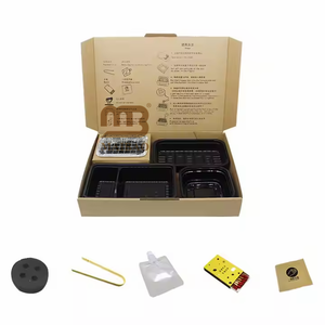 Boîte à barbecue en papier unique pour emporter, avec grilles de barbecue intégrées, compartiment à charbon de bois, ensemble de brochettes, kebabs, rôtis, emballage - Product Image 6