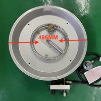 Brûleurs ronds au propane et au gaz naturel de 18 pouces en acier inoxydable, table à feu extérieure, système de kit de brûleur encastré, 55 000BTU.