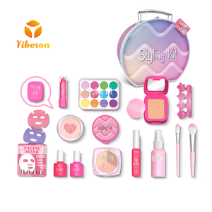 Jeu de simulation de rôle créatif pour filles, cadeau d'anniversaire, kit de <span class=keywords><strong>maquillage</strong></span> rose pour jouer à faire semblant - Product Image 1