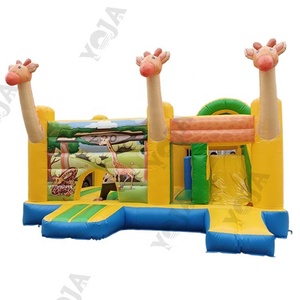 Château gonflable girafe en PVC pour l'extérieur, facile à installer, avec toboggan, pour les fêtes d'enfants, <span class=keywords><strong>location</strong></span> pour événements - Product Image 1