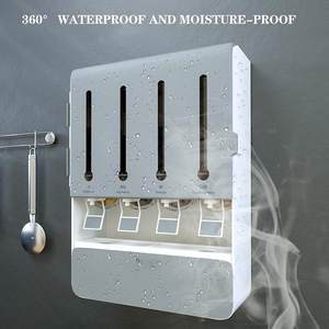 Étagère murale multifonctionnelle en plastique ABS écologique pour accessoires de cuisine, support à épices, boîte de rangement pour condiments (vente en gros) - Product Image 2