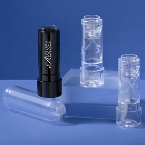 Kosmetik D12.1 bulat bening pelembap bibir casing tanpa Logo peluru lipstik Label pribadi mewah tabung lipstik bening tabung lipstik - Product Image 5