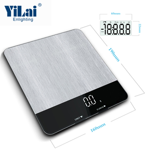 Balance de cuisine Anti-numérique en acier inoxydable, 5kg, 11lb, électronique, bon marché - Product Image 2