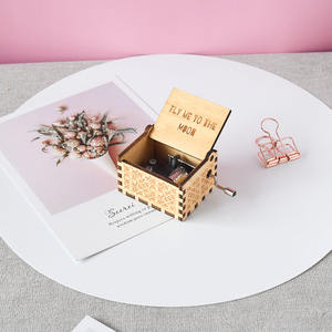 थोक अनुकूलन योग्य लकड़ी हाथ-क्रैंक्ड संगीत बॉक्स संगीत के लिए कार्यात्मक - Product Image 1