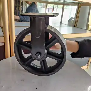 Todas as rodas de ferro 6 "castor fixo resistente resistente do núcleo do ferro resistente casters industriais antigos para a mesa de café carrinhos