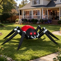 Décoration d'araignée géante gonflable LED pour Halloween, plus de 3,6 m de haut, résistante à l'eau, alimentée par prise, modèle d'extérieur pour cour, idéale pour l'affichage