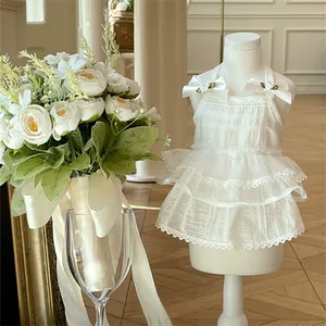 Roupas de Algodão para Cães e Gatos Primavera Verão, Saia de Renda, Vestido de Princesa para <span class=keywords><strong>Maltese</strong></span>, Chihuahua e Cães Pequenos, Atacado - Product Image 5