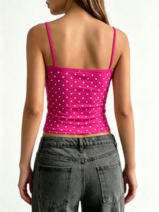 Camiseta sin mangas de punto transpirable para mujer, multicolor, con tirantes finos, ajuste ceñido, estilo casual - Product Image 2