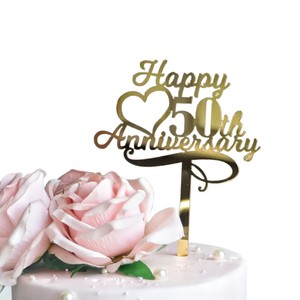 ท็อปเปอร์เค้กอะคริลิค รูปน้ำผึ้งและความหวาน สำหรับตกแต่งงานฉลองวันเกิดครบรอบ 30 40 50 ปี - Product Image 5