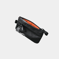 Pochette utilitaire mini noire résistante à l'eau avec logo personnalisé, en tissu Ripstop, double compartiment de rangement, mousqueton, service OEM pour accessoires EDC