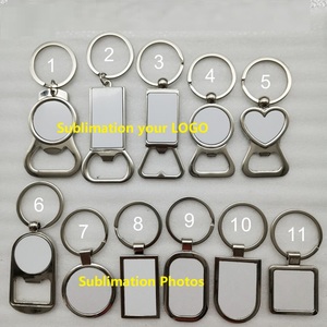 Tùy chỉnh logo hoặc hình ảnh thăng hoa Keychain khoảng trống Móc chìa khóa vòng chìa khóa in truyền nhiệt MDF móc khóa - Product Image 2