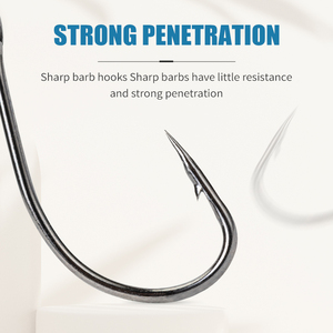 LUSHAZER 50 cái 100 cái Móc câu đơn thép carbon cao Móc câu mắt tròn Móc câu jig Dụng cụ câu cá cho mồi spoon minnow mồi cứng - Product Image 3