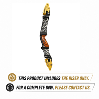 PMZ Archery Poignée de tir à l'arc recurve 21 pouces en métal CNC, modulaire, avec amortisseur de chocs, multifonction, DIY pour la chasse et les sports de tir