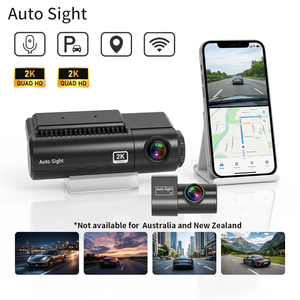 กล้องติดรถยนต์แบบเลนส์คู่ 2K พร้อม GPS WiFi 4G ระบบตรวจสอบระยะไกล และระบบจดจำป้ายทะเบียนรถ - กล้องบันทึกภาพหน้ารถและมองเห็นได้ใกล้เคียง - Product Image 1