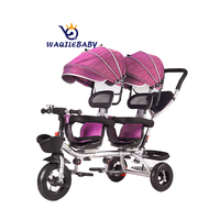 WQL usine de Chine tricycle double pour bébés/tricycle double siège pour enfants/tricycle deux sièges pour bébés vente en gros
