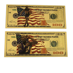 Banconota Commemorativa Kobe Bryant da $100, Denaro da Partita di Basket, Valuta in Foglia d'Oro, Banconote da Cento Dollari - Product Image 2