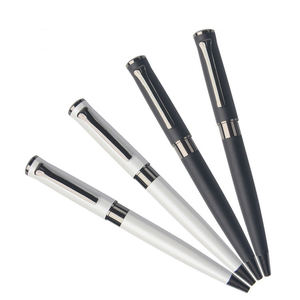Stylos à bille en métal noir de luxe pour entreprise avec logo personnalisé, largeur d'écriture 1,0 mm, nouveau produit de qualité - Product Image 1