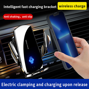 Chargeurs de voiture sans fil multifonctionnels 15W, support de téléphone, chargeur de voiture sans fil, support de téléphone à <span class=keywords><strong>induction</strong></span> infrarouge automatique - Product Image 2
