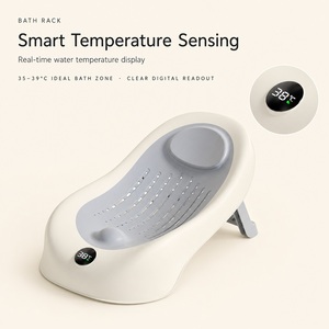 Transat de Bain Intelligent pour Bébé avec Affichage de Température, Coussin en TPE Doux, Pliable, Rangement Suspendu, Nouveau-né+, Personnalisation OEM - Product Image 2