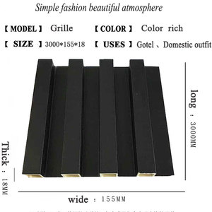 LT Factory Direct Slat 3D WPC Panel de pared estriado Roble de lujo Co-extruido Madera Tablero de pared de espuma sólida para decoración interior - Product Image 3