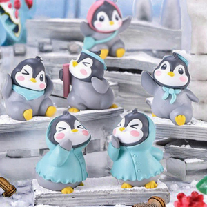 Figurines de pingouins en résine PVC, miniatures, décorations de jardin pour Noël et l'hiver, pour décorations extérieures - Product Image 2