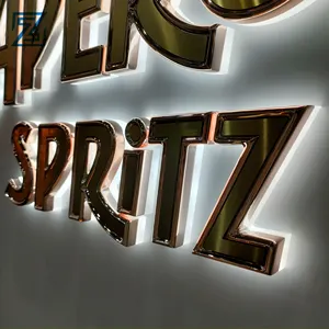 Letras retroiluminadas con logo, señal de empresa, placa electrónica, logo de empresa, 3D