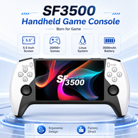 Console de Jeu Portable Rétro SF3500 avec Écran 5,5 Pouces, Plus de 20000 Jeux, Système Linux Multifonctionnel, Batterie 3000 mAh, Conception Ergonomique, Direct Usine