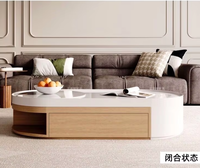 Ensemble meuble TV extensible et table basse, style nordique, mobilier moderne pour salon, meuble TV adapté aux petits espaces