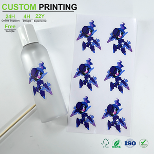 Etichetta Adesiva Rimovibile Durevole Senza Residui Personalizzata Basso MOQ Servizio Rapido Etichetta Adesiva con Personaggi Anime - Product Image 1