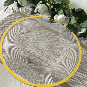 Bán Buôn Thanh Lịch Vàng Nhựa Sạc Tấm Bảng Bạc Tấm Sạc Cho Trang Trí Đám Cưới-Gói 100 - Product Image 3