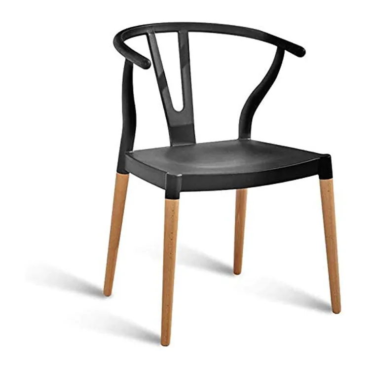 פלסטיק יוקרה קפה כיסאות עובש יצרנית עבור כיסא עובש אירופאי כהה Stackable מושב עץ רגליים צד מתכת רגל Pp אוכל חדר