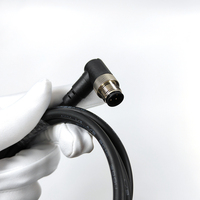Usine personnalisée M12 4P 5P 8p 12p mâle femelle un câble de connecteur IP67 étanche à Angle droit de morue
