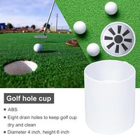 Portable Double Face 3ft Golf Flagstick Hole Cup Set Backyard Putting Green Driving Range Practice Tapis de frappe à deux sections