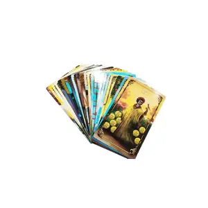 Conception personnalisée Nouveau Produit Haute Qualité Afro-américaine Tarot Cartes Impression Cartes de Tarot Gratuit