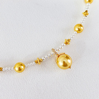 Collier étanche en or blanc 18 carats pour femme perle ras du cou 3mm motif à maillons en acier inoxydable accessoire religieux cadeau de mariage