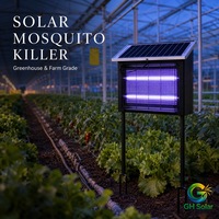 Piège à insectes solaire pour jardin, 15W 6.6Ah IP65, haute efficacité, anti-moustiques, prix bas, vente en gros directe d'usine
