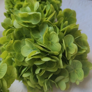 Fiore di Ortensia Artificiale in Lattice di Alta Qualità, Realistico al Tatto, Bianco e Verde, per Decorazioni Matrimoniali e Domestiche - Product Image 3