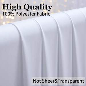 ستائر خلفية للزفاف من قماش الحرير الحليبي، ستائر جدارية وسقفية من البوليستر لخلفيات التصوير في حفلات الزفاف - Product Image 6