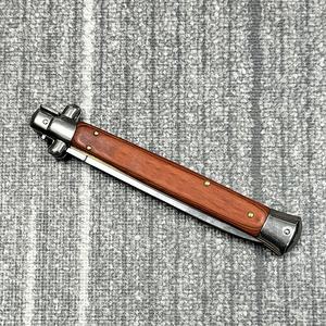 มีดพกพา AKC อิตาลี รุ่น OK-4024 OEM ผลิตตามสั่ง ขนาด 13 นิ้ว ใบมีดตายตัว สำหรับป้องกันตัว ตั้งแคมป์กลางแจ้ง มีดพกพาสไตล์มาเฟียอิตาลี - Product Image 3