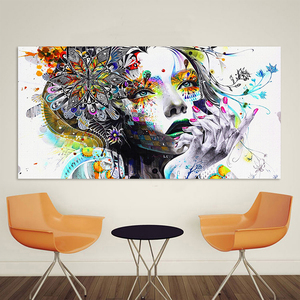 Tranh Hoa Cô Gái Xinh Đẹp Áp Phích Nghệ Thuật Treo Tường Tranh In Cho Phòng Ngủ Trang Trí Nhà Không Có Khung - Product Image 3