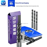 Foret hélicoïdal HSS 4341 forgé à froid, norme DIN338, oxyde noir, tige droite, pour perçage de l'acier au carbone, du fer et de l'aluminium